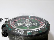 Daytona DIW Carbon Noob 1:1 Best Edition Green Roulette Dial on Red Nylon Strap SA4130 V2