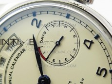 Portuguese Real PR Real Annual Calendar IW5035 ZF 1:1 Best Edition White Dial Blue Markers on Blue Leather Strap A52850