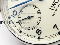 Portuguese Real PR Real Annual Calendar IW5035 ZF 1:1 Best Edition White Dial Blue Markers on Blue Leather Strap A52850