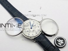 Portuguese Real PR Real Annual Calendar IW5035 ZF 1:1 Best Edition White Dial Blue Markers on Blue Leather Strap A52850