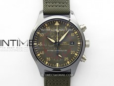PILOT IW389002 Ceramic Case AZF 1:1 Best Edition Green Dial on Green Nylon Strap A7750 (function same as genuine)