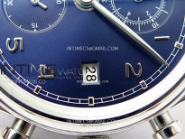 Portugieser Chrono Classic 42 IW390406 ZF 1:1 Best Edition Blue Dial Blue Hand on Black Leather Strap A7750