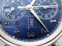 Portugieser Chrono Classic 42 IW390406 AZF 1:1 Best Edition Blue Dial Blue Hand on Black Leather Strap A7750