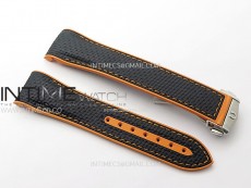 21mm Black/Orange Omega Rubber Strap