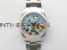 Oyster Perpetual 36mm 126000 GMF Best Turquoise Blue Celebration Motif Dial on SS Bracelet VR3230