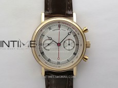 Classique 1399 RG VRF Best Edition White Dial On Brown Leather Strap Asian Hand-Winding Chronograph