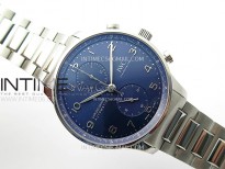 Portuguese IW371606 SS ZF 1:1 Best Edition Blue Dial on SS Bracelet A96355