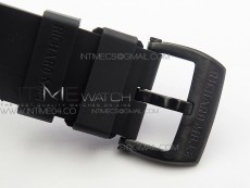 RM027 Titanium DLC Real Tourbillon EURF Best Edition Skeleton Skull Dial on Black Rubber Strap