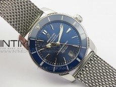 SuperOcean 42mm AB2010 SS GF 1:1 Best Edition Blue Dial Blue Ceramic Bezel on SS Bracelet Miyota 9015