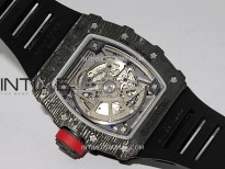 RM035-02 Real NTPT ZF All in one movement 1:1 Best Edition Skeleton Dial on Black Rubber Strap V5