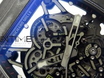 RM035-02 Real NTPT ZF All in one movement 1:1 Best Edition Skeleton Dial on White Rubber Strap V5