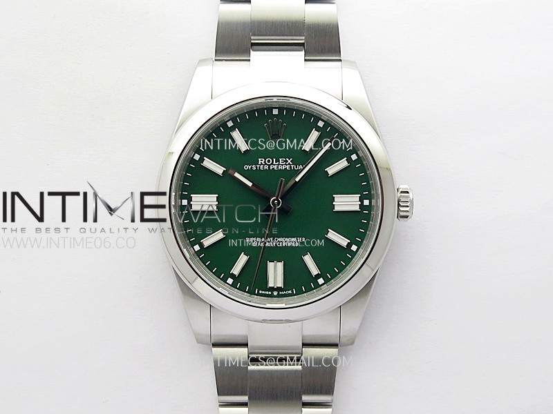 Oyster Perpetual 41mm 124300 904L VSF 1:1 Best Edition Green Dial on SS Bracelet VS3235