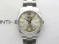 Oyster Perpetual 41mm 124300 904L VSF 1:1 Best Edition Silver Dial on SS Bracelet VS3235