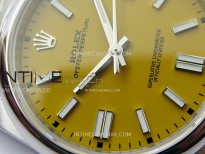Oyster Perpetual 41mm 124300 904L VSF 1:1 Best Edition Yellow Dial on SS Bracelet VS3235