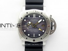 PAM1323 Y GMT VSF 1:1 Best Edition Dark Gray Dial on Black Rubber Strap P9011