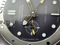 PAM1323 Y GMT VSF 1:1 Best Edition Dark Gray Dial on Black Rubber Strap P9011