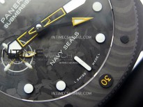 PAM1324 Carbotech 44mm GMT VSF 1:1 Best Edition Carbon Dial on Black Rubber Strap P.9011