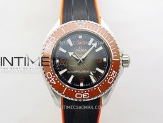 Seamaster 6000M Ultra Deep SS TF 1:1 Best Edition Gray Dial Orange Ceramic Bezel on Black Rubber Strap A2824