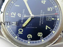 Navitimer8 A17314 SS TF 1:1 Best Edition Blue dial On Blue Leather Strap A2824