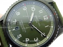 Navitimer8 A17314 DLC TF 1:1 Best Edition Green dial On Green Leather Strap A2824
