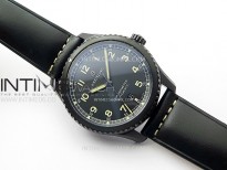 Navitimer8 A17314 DLC TF 1:1 Best Edition Black dial On black leather strap A2824