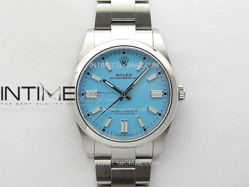 Oyster Perpetual 124300 41mm 904L Clean 1:1 Best Edition Tiffany Blue Dial On SS Bracelet VR3230