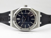 Royal Oak 41mm 15400 SS APSF 1:1 Best Edition Blue Textured Dial on Black Rubber Strap SA3120 Super Clone V3