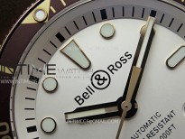 BR 03-92 Diver Ceramic Bezel Bronze B12 1:1 Best Edition White Dial on Brown Leather Strap MIYOTA 9015 (Free Rubber Strap)