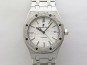 Royal Oak 37mm 15454 Frosted SS APSF 1:1 Best Edition White Textured Dial on Frosted SS Bracelet SA3120 Super Clone
