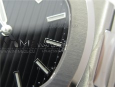 Nautilus 5711/1A GRF Best Edition Black Textured Dial on SS Bracelet A324Size	