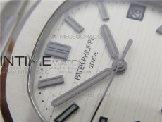 Nautilus 5711/1A GRF Best Edition White Textured Dial on SS Bracelet A324Size