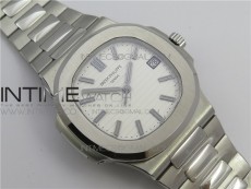 Nautilus 5711/1A GRF Best Edition White Textured Dial on SS Bracelet A324Size