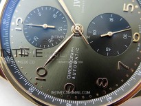 Portuguese Chrono IW371610 RG ZF 1:1 Best Edition Gray Dial on Black Leather Strap A69355
