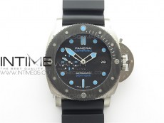 PAM799 Titanium VSF Best Edition Carbotech Bezel Black Dial on Rubber Strap P.9010 Clone