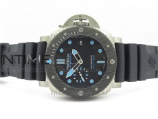 PAM799 Titanium VSF Best Edition Carbotech Bezel Black Dial on Rubber Strap P.9010 Clone