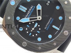 PAM799 Titanium VSF Best Edition Carbotech Bezel Black Dial on Rubber Strap P.9010 Clone