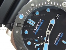 PAM799 Titanium VSF Best Edition Carbotech Bezel Black Dial on Rubber Strap P.9010 Clone