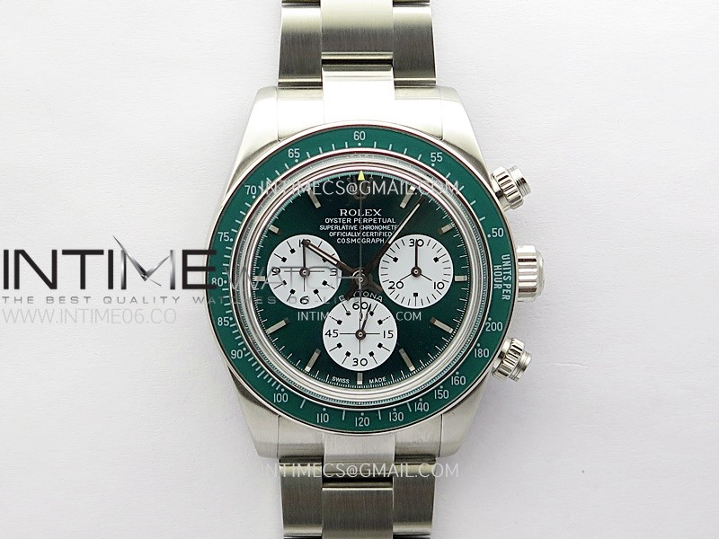 Daytona SS ADGF Best Edition Green/White Dial on SS Bracelet A7750