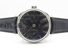 PORTUGUESE REAL PR REAL ANNUAL CALENDAR IW503502 ZF 1:1 BEST EDITION BLACK DIAL ON BLACK LEATHER STRAP A52010