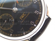 PORTUGUESE REAL PR REAL ANNUAL CALENDAR IW503502 ZF 1:1 BEST EDITION BLACK DIAL ON BLACK LEATHER STRAP A52010