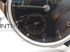 PORTUGUESE REAL PR REAL ANNUAL CALENDAR IW503502 ZF 1:1 BEST EDITION BLACK DIAL ON BLACK LEATHER STRAP A52010