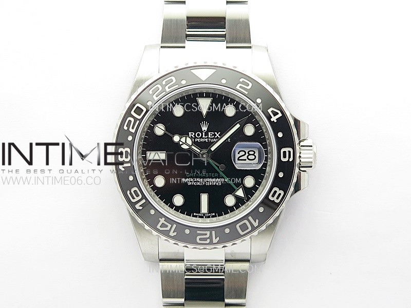 GMT Master II 116710 LN 904L SS AR+F 1:1 Best Edition Black Dial on Oyster Bracelet VR3285 CHS