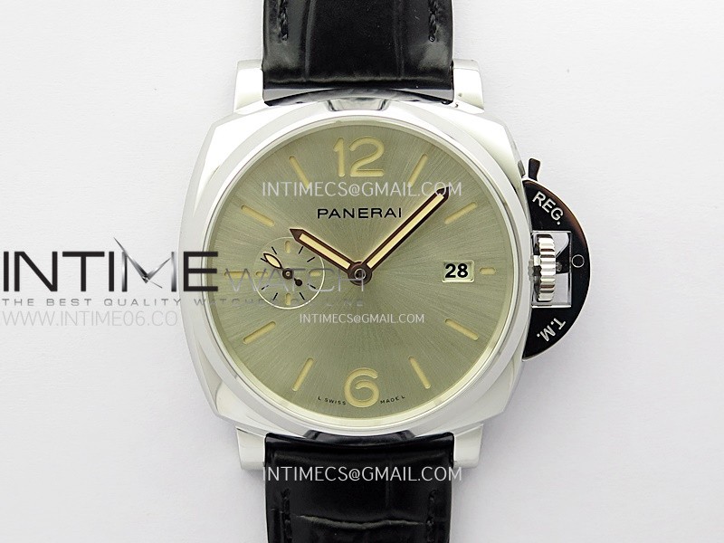 PAM1249 X SS VSF 1:1 Best Edition White Sun Dial on Black Leather Strap Asian P900