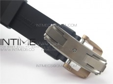 RM011-FM RG CHRONOGRAPH RG CASE KVF 1:1 BEST EDITION CRYSTAL SKELETON DIAL ON BLACK RUBBER STRAP A7750