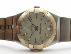 Constellation Ladies 27mm K11F 1:1 Best Edition SS/RG White MOP Dial Diamonds Markers on SS/RG Bracelet ETA Quartz