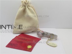 Constellation Ladies 27mm K11F 1:1 Best Edition SS/RG Diamonds Bezel White MOP Dial Stick Markers on SS/RG Bracelet ETA Quartz