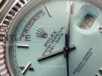 Day Date 228236 40mm 904L SS 1:1 AR+F Best Edition Ice Blue Dial Roman Markers on SS President Bracelet SA3255