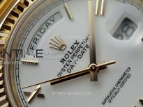 Day Date 228235 40mm 904L RG 1:1 AR+F Best Edition White Dial Roman Markers on RG President Bracelet SA3255