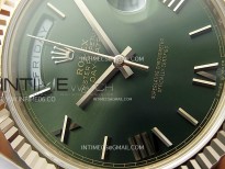 Day Date 228235 40mm 904L RG 1:1 AR+F Best Edition Green Dial Roman Markers on RG President Bracelet SA3255