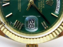Day Date 228238 40mm 904L YG 1:1 AR+F Best Edition Green Dial Roman Markers on YG President Bracelet SA3255